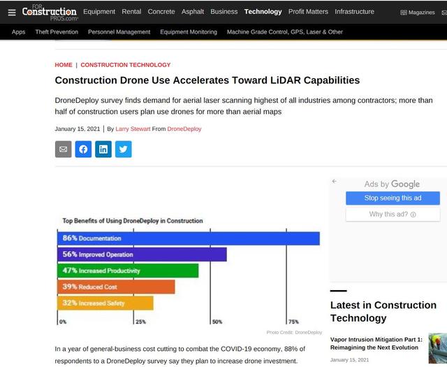 疫情中無人機需求量不降反升，建筑行業(yè)加快采(圖1)